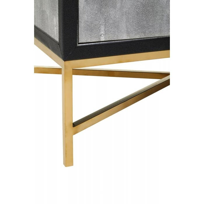 Mallory Sideboard in Brushed Gold and Grey Shagreen