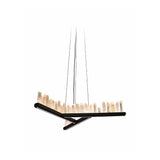 Maretti Lighting Crystal Y Crown Chandelier – Black