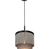 Maretti Lighting Fringes Hanging Lamp – Black – 30cm