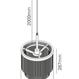 Maretti Lighting Fringes Hanging Lamp – Black – 30cm