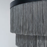Maretti Lighting Fringes Hanging Lamp – Black – 45cm