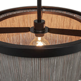 Maretti Lighting Fringes Hanging Lamp – Black – 45cm