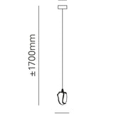 Maretti Lighting Glass Jewel 1-Light Hanging Lamp – Bronze QF – Large