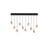 Maretti Lighting Glass Jewel 10-Light Hanging Lamp – Bronze QF
