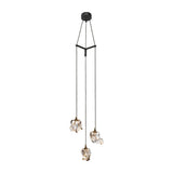 Maretti Lighting Glass Jewel Pendant 3 Light Spreader – Bronze