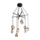 Maretti Lighting Glass Jewel Pendant 9 Light Spreader – Bronze