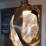 Maretti Lighting Glass Jewel Pendant 9 Light Spreader – Bronze