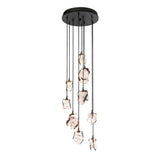 Maretti Lighting Glass Jewel Round 9-Light Hanging Lamp – Bronze QF