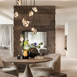 Maretti Lighting Glass Jewel Square 9-Light Hanging Lamp – Bronze QF