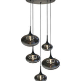 Maretti Lighting Paradiso Ceiling Light – 5 Light – Smoked Glass