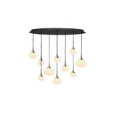 Maretti Lighting Paradiso Oval Ceiling Light – 10 Light – Opal Glass