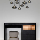 Maretti Lighting Paradiso Oval Ceiling Light – 13 Light – Smoked Glass