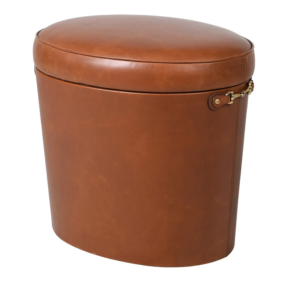 Mason Bucket Stool – Tan Leather – Shropshire Design