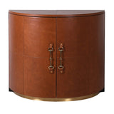 Mason Dome Cabinet – Tan Leather