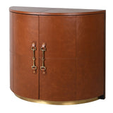 Mason Dome Cabinet – Tan Leather