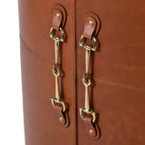 Mason Dome Cabinet – Tan Leather