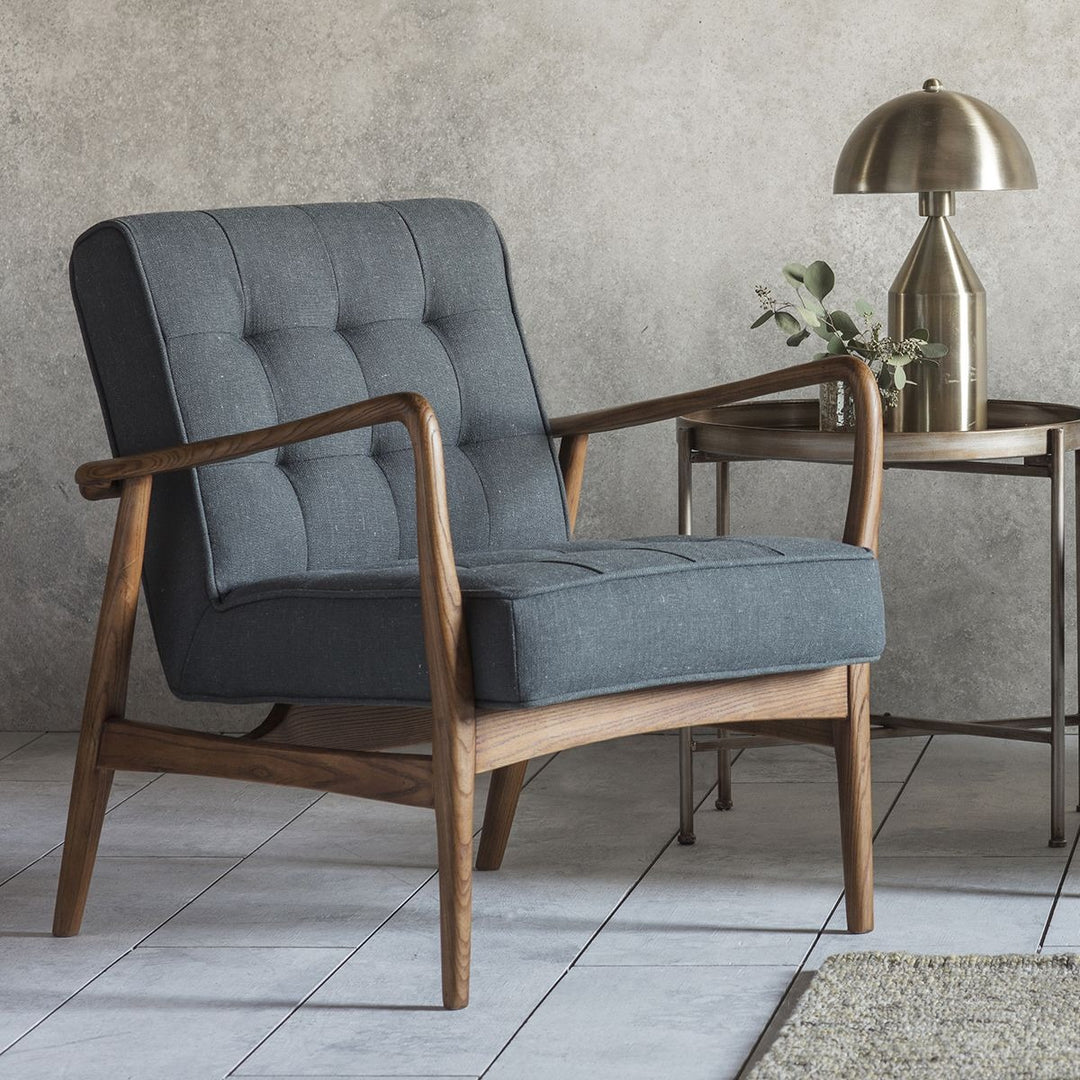 McClain Armchair – Dark Grey Linen