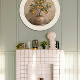 Mediterranean Orange Tree – Oxford Strong White Round Frame