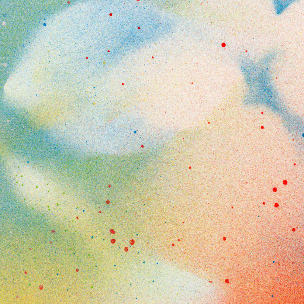 Colorful abstract pattern with dots on a gradient background