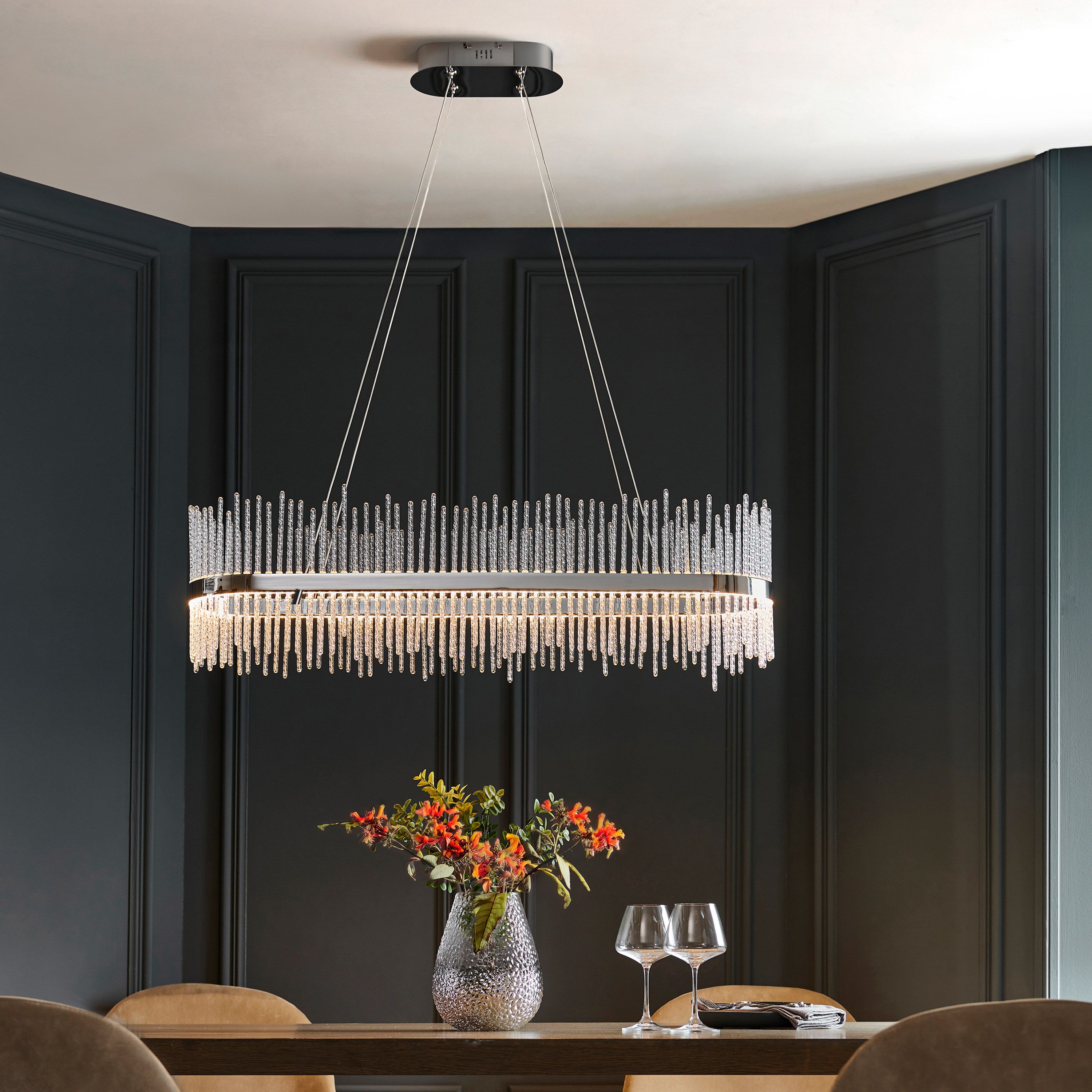 Meridian Linear Pendant Light – Chrome