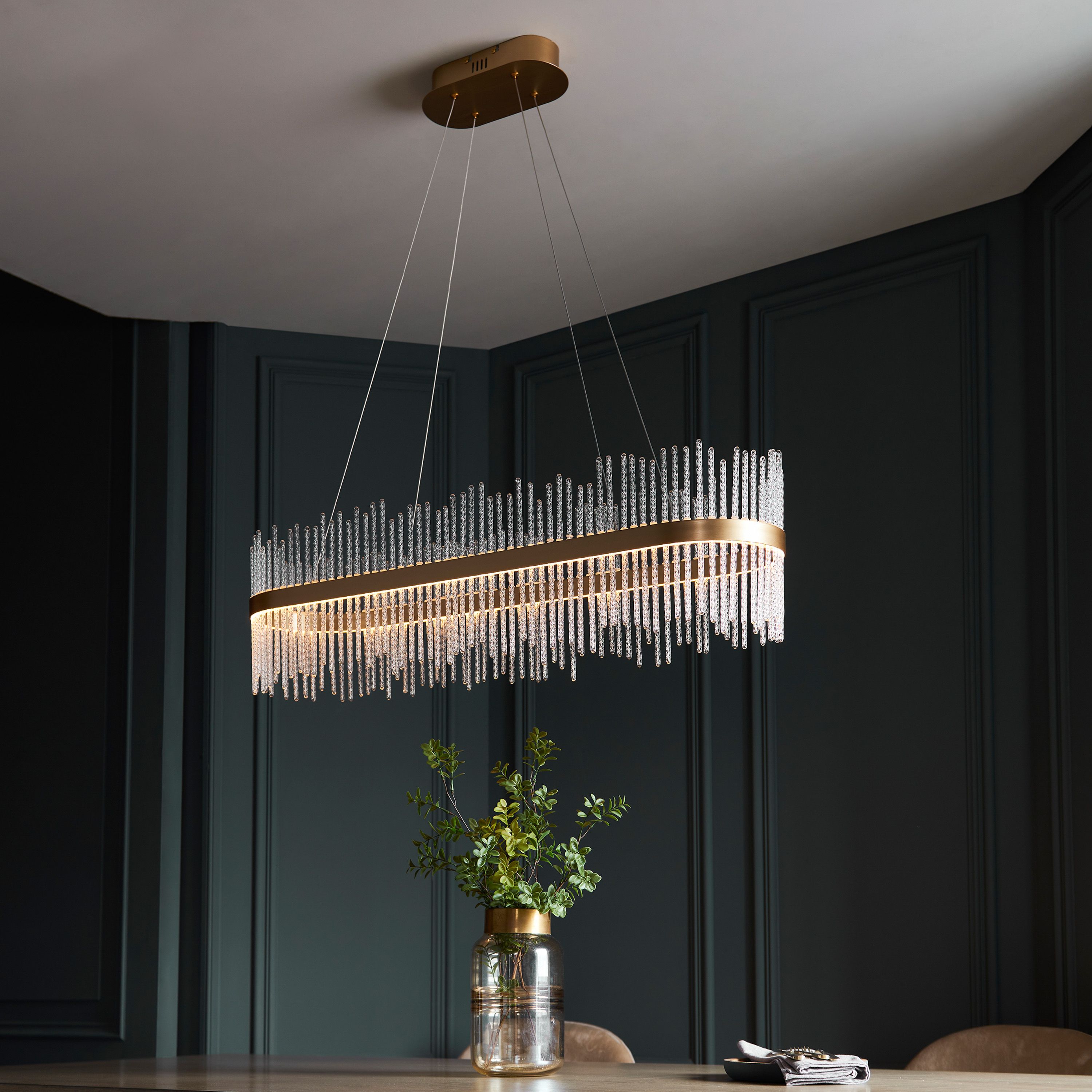 Meridian Linear Pendant Light – Gold