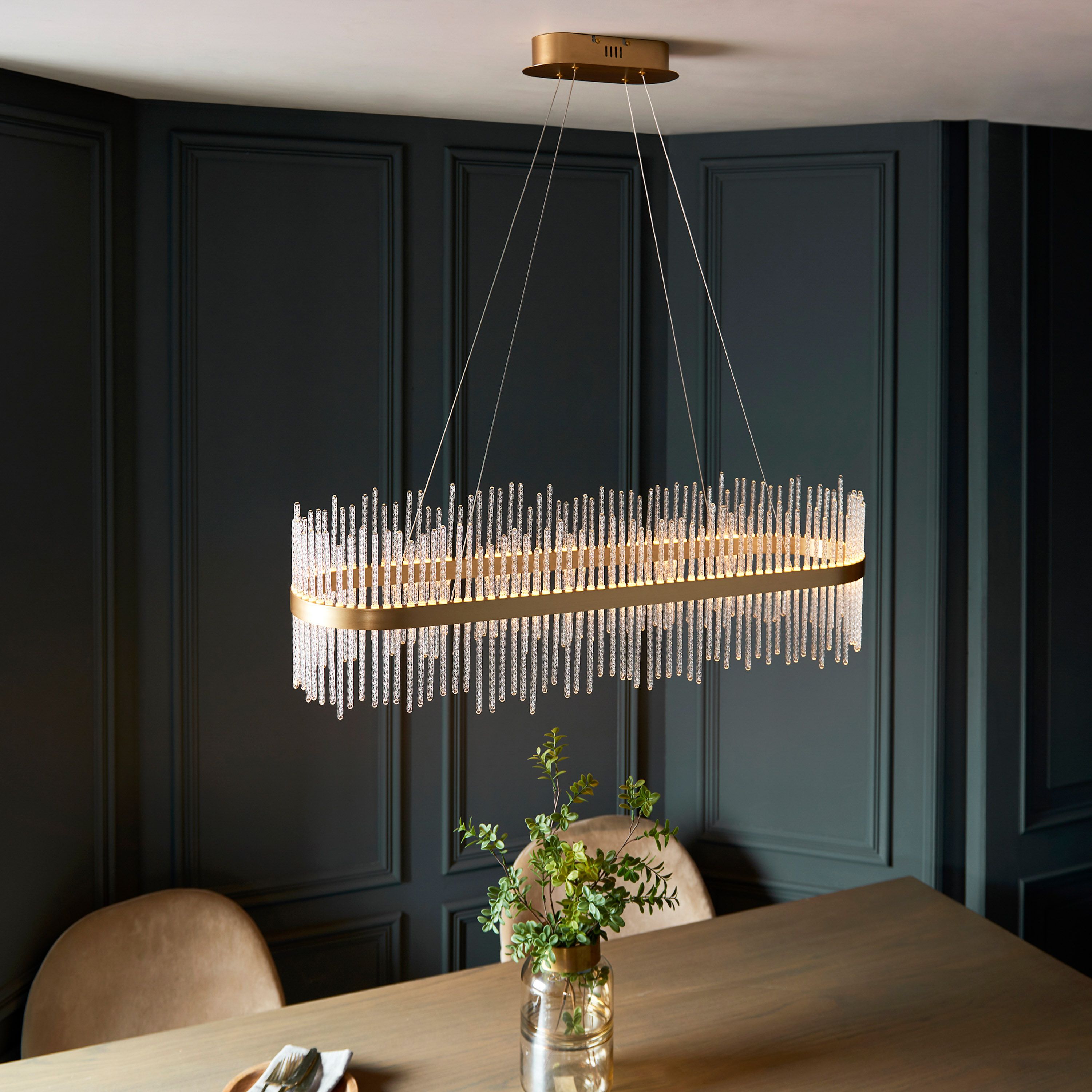 Meridian Linear Pendant Light – Gold