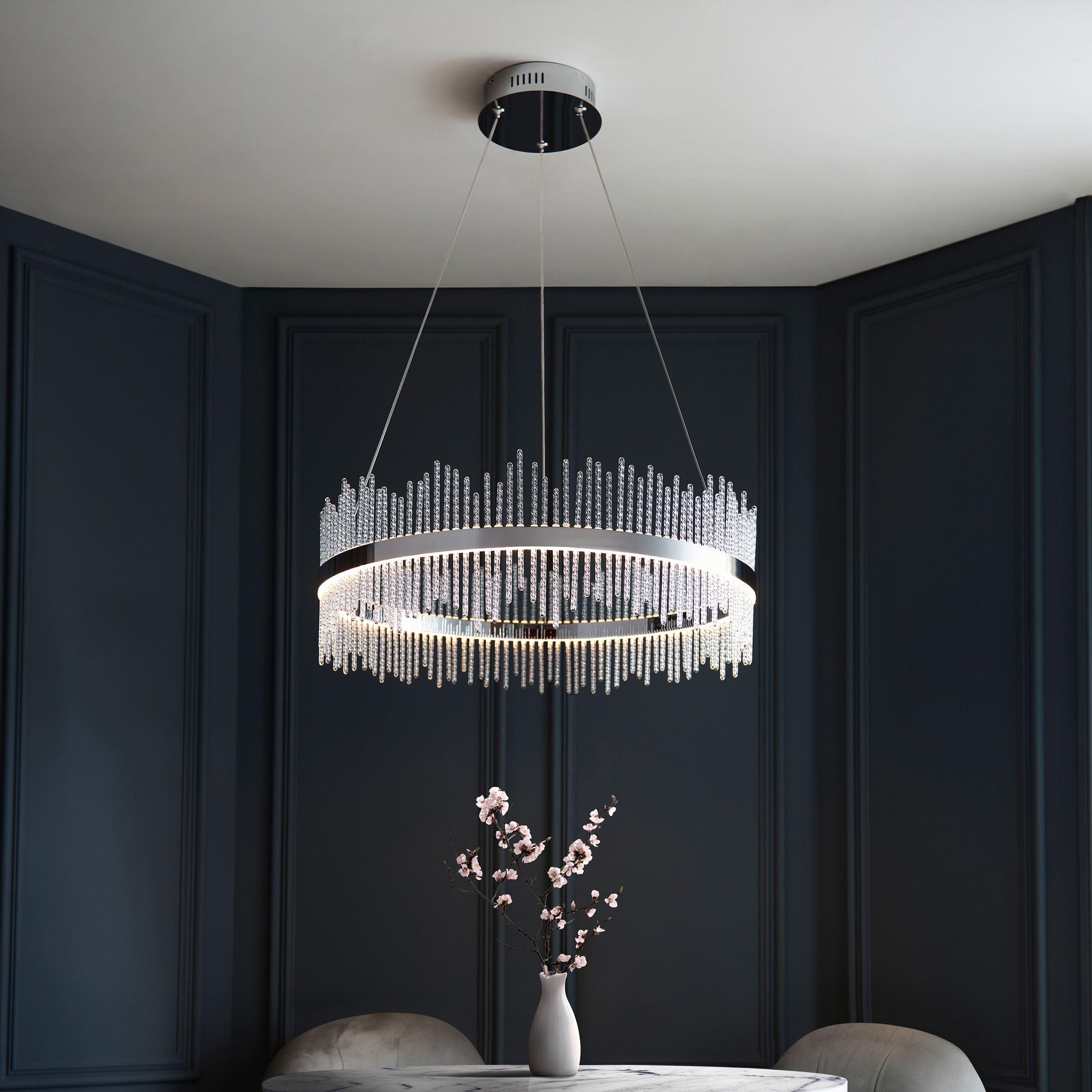 Meridian Pendant Light – Medium – Chrome