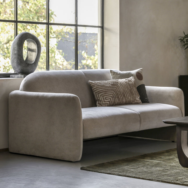 Merrick 3-Seater Sofa – Beige-Grey