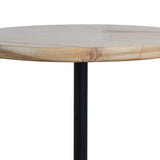 Merton Side Table – Teak Wood Effect Marble