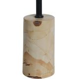 Merton Side Table – Teak Wood Effect Marble