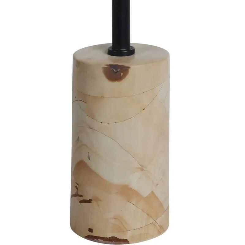 Merton Side Table – Teak Wood Effect Marble