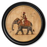 Mughal Emperor on Elephant LF - Oxford Round Frame