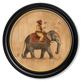 Mughal Emperor on Elephant RF - Oxford Round Frame