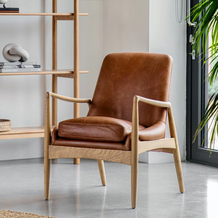 Murphy Armchair – Brown Leather