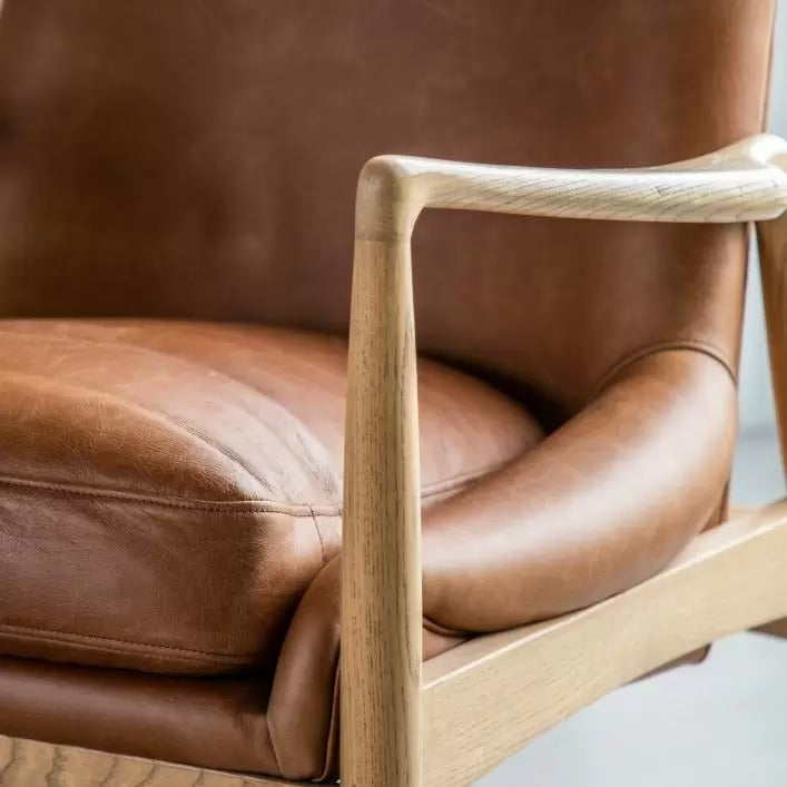 Murphy Armchair – Brown Leather