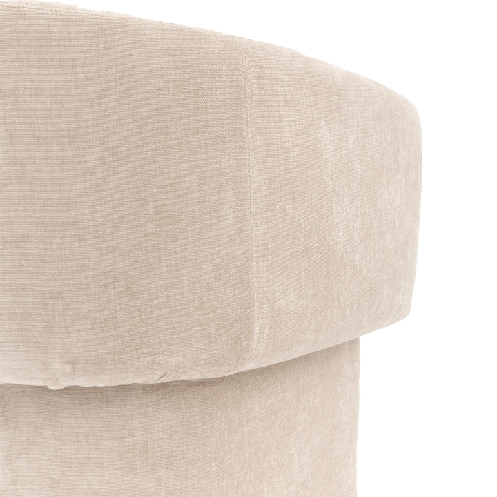 Myron Armchair with Stool – Cream