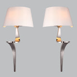 Livingsley Nero Wall Lamp – Nickel – Set of 2
