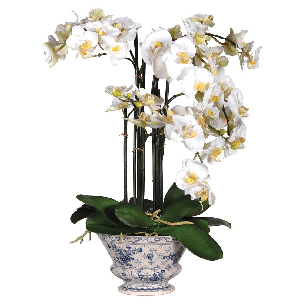 Artificial Orchid in Ceramic Planter