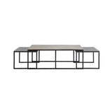 Light & Living Kumalu Coffee Table in Antique Bronze – Set of 3