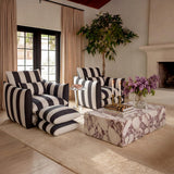 OTI Sycamore Pouffe – Black & White Striped