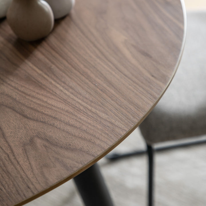 Ophelia Round Dining Table – Walnut