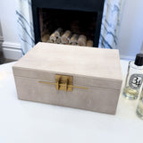 Opus Ivory Faux Leather Storage Boxes – Set of 2