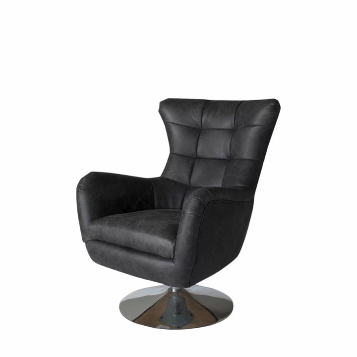 Orbit Swivel Chair – Antique Ebony