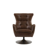 Orbit Swivel Chair –  Brown Leather