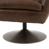 Orbit Swivel Chair –  Brown Leather