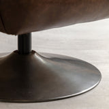Orbit Swivel Chair –  Brown Leather