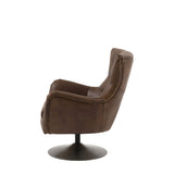 Orbit Swivel Chair –  Brown Leather