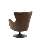 Orbit Swivel Chair –  Brown Leather