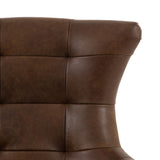 Orbit Swivel Chair –  Brown Leather