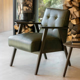 Oslo Leather Armchair – Heritage Green